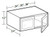 Ideal Cabinetry Norwood Deep Onyx Wall Cabinet - Glass Doors - W362412PFG-NDO