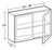 Ideal Cabinetry Norwood Deep Onyx Wall Cabinet - Glass Doors - W3624PFG-NDO