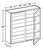 Ideal Cabinetry Norwood Deep Onyx Wall Cabinet - Glass Doors - W2436PFG-NDO