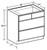 Ideal Cabinetry Norwood Deep Onyx Base Cabinet - BCT36-NDO