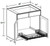 Ideal Cabinetry Norwood Deep Onyx Base Cabinet - SB36-1USWP-NDO