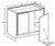 Ideal Cabinetry Norwood Deep Onyx Base Cabinet - BBCU39-NDO