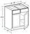 Ideal Cabinetry Norwood Deep Onyx Double Door Vanity Base Cabinet - VB3621-NDO