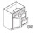 Blue Valley Shaker Modern Slate Bath Cabinet - MS-VSD3021DR