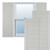 Ekena Millwork Horizontal Slat Framed Modern Style Fixed Mount Shutters - Painted Expanded Cellular PVC - TFP001HF15X026ST