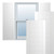 Ekena Millwork Horizontal Slat Framed Modern Style Fixed Mount Shutters - Primed Expanded Cellular PVC - TFP001HF18X042UN