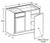 Ideal Cabinetry Nassau Mythic Blue Base Cabinet - BBCU42-NMB