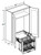 Ideal Cabinetry Fulton Mocha Wall Cabinet - W2442-PDSCR-FMG