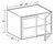 Ideal Cabinetry Fulton Mocha Wall Cabinet - Glass Doors - W302424PFG-FMG