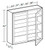 Ideal Cabinetry Fulton Mocha Wall Cabinet - Glass Doors - W2442PFG-FMG