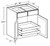 Ideal Cabinetry Fulton Mocha Base Cabinet - B36-2T-FMG