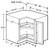 Ideal Cabinetry Fulton Mocha Base Cabinet - EZR33SS-FMG