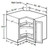 Ideal Cabinetry Fulton Mocha Base Cabinet - EZR36SS-FMG