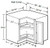 Ideal Cabinetry Fulton Mocha Base Cabinet - EZR36SS-FMG
