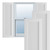 Ekena Millwork All Louver Louver Shutters - Primed Expanded Cellular PVC - TFP001LV18X036UN