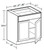 Ideal Cabinetry Fulton Mocha Double Door Vanity Base Cabinet - VB2421-FMG