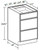Ideal Cabinetry Fulton Mocha Vanity Base Drawer - VBD1821-FMG