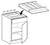 Ideal Cabinetry Fulton Mocha Utensil Divider Tray - UTD18-FMG