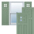 Ekena Millwork San Antonio Mission Style Fixed Mount Shutters - Painted Expanded Cellular PVC - TFP001SA12X026TG