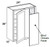 Ideal Cabinetry Tiverton Pebble Gray Corner Cabinet - WBCU2736-TPG