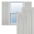 Ekena Millwork San Carlos Mission Style Fixed Mount Shutters - Painted Expanded Cellular PVC - TFP001SC12X025ST