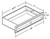 Ideal Cabinetry Tiverton Pebble Gray Desk Knee Drawer - DKD30-TPG