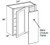 Ideal Cabinetry Nantucket Polar White Corner Cabinet - WBCU2730-NPW