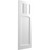 Ekena Millwork San Miguel Mission Style Fixed Mount Shutters - Painted Expanded Cellular PVC - TFP001SM12X025WH