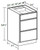 Ideal Cabinetry Nantucket Polar White Base Cabinet - BD12-NPW