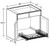 Ideal Cabinetry Nantucket Polar White Base Cabinet - SB36-1USWP-NPW