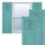 Ekena Millwork San Miguel Mission Style Fixed Mount Shutters - Painted Expanded Cellular PVC - TFP001SM15X025PT