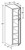 Ideal Cabinetry Nantucket Polar White Pantry Cabinet - Glass Doors - U182490PFG-NPW