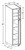 Ideal Cabinetry Nantucket Polar White Pantry Cabinet - Glass Doors - U182496PFG-NPW