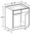 Ideal Cabinetry Nantucket Polar White Double Door Vanity Sink Base Cabinet - VSB3621-NPW