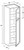 Ideal Cabinetry Nantucket Polar White Two Door Linen Cabinet - Glass Doors - VLC182184PFG-NPW