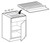 Ideal Cabinetry Nantucket Polar White Knife Block Insert - KBI18-NPW