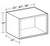 Ideal Cabinetry Waterford Vivid White Wall Cabinet - Without Doors - W242418ND-WVW