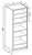 Ideal Cabinetry Waterford Vivid White Pantry Cabinet - Without Doors - U242490ND-WVW