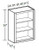 Ideal Cabinetry Wembley Valley Gray Wall Cabinet - Without Doors - W2130ND-WVG