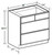 Ideal Cabinetry Wembley Valley Gray Base Cabinet - BCT36-WVG