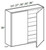 Ideal Cabinetry Manhattan High Gloss White Wall Cabinet - W3336-MHW