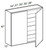 Ideal Cabinetry Manhattan High Gloss White Wall Cabinet - W2742-MHW