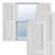 Ekena Millwork Combination Louver Panel Shutters - Primed Expanded Cellular PVC - TFP101CO12X025UN
