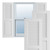 Ekena Millwork Combination Louver Panel Shutters - Primed Expanded Cellular PVC - TFP101CO12X058UN