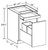 Ideal Cabinetry Manhattan High Gloss White Base Cabinet - B2DWB21-MHW