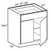 Ideal Cabinetry Manhattan High Gloss White Double Door Vanity Base Cabinet - VB2421-MHW