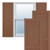 Ekena Millwork Two Panel Chevron Modern Style Fixed Mount Shutters - Painted Expanded Cellular PVC - TFP101CV12X034BT