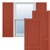 Ekena Millwork Two Panel Chevron Modern Style Fixed Mount Shutters - Painted Expanded Cellular PVC - TFP101CV12X042CL