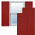 Ekena Millwork Two Panel Chevron Modern Style Fixed Mount Shutters - Painted Expanded Cellular PVC - TFP101CV12X060BR