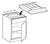 Ideal Cabinetry Manhattan High Gloss White Cutlery Divider Tray - CDT21-MHW
